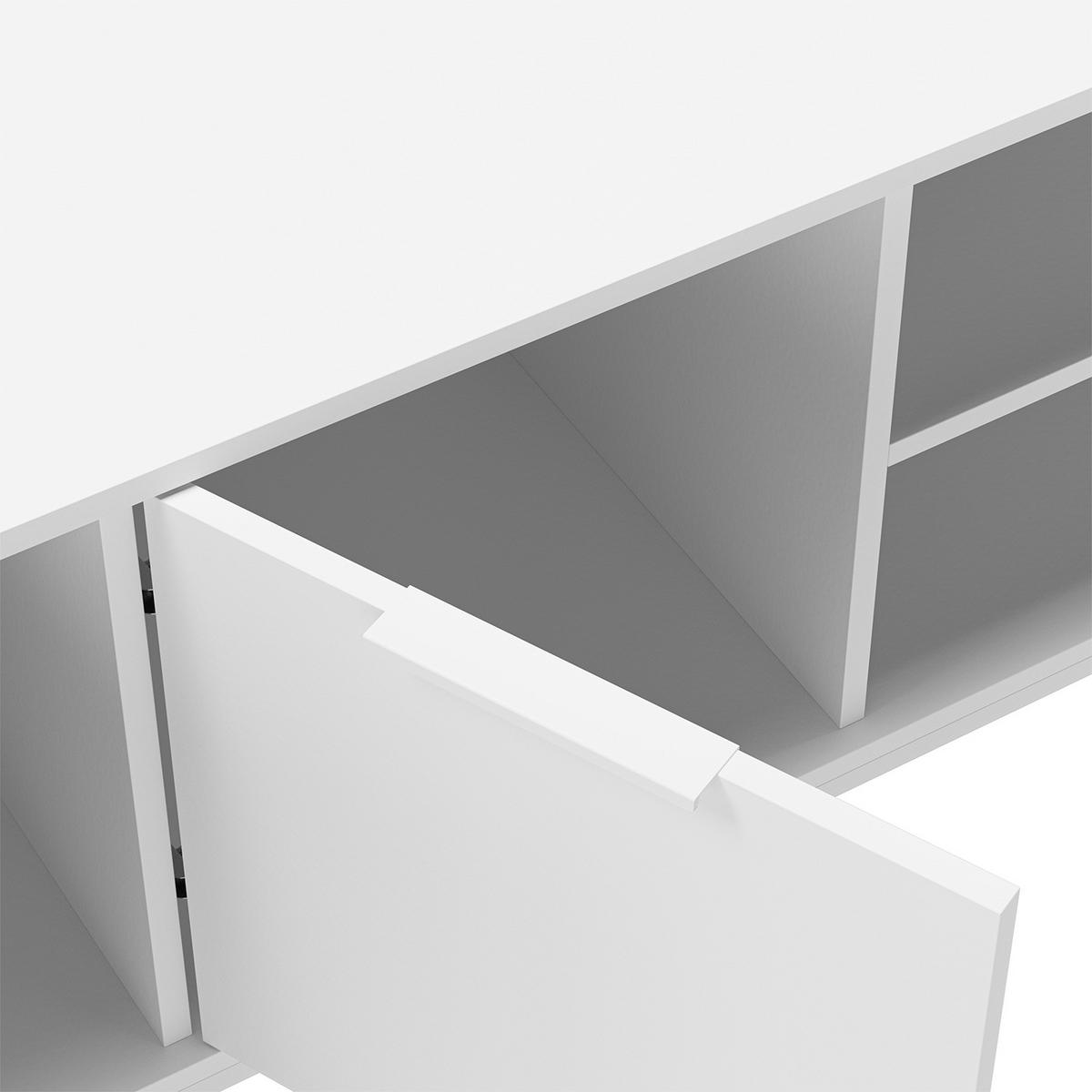 TV-ELEMENT Auri 3 türen Weiß - Weiß, Holzwerkstoff (160/55/40cm) - VS Venta-stock