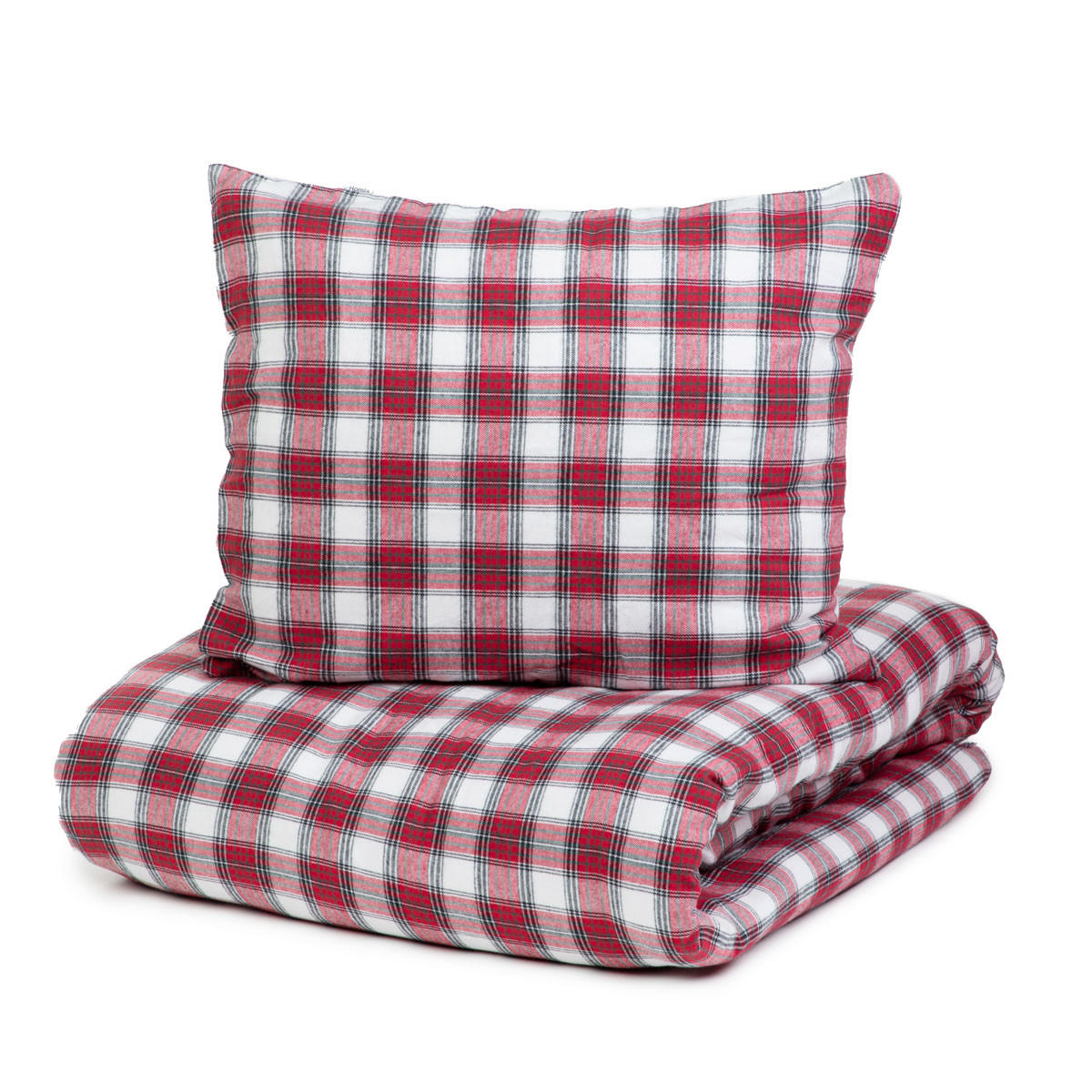 BETTWÄSCHE Nilsa rot Flanell 160/200 cm - Multicolor, Textil (160/200cm) - Homla