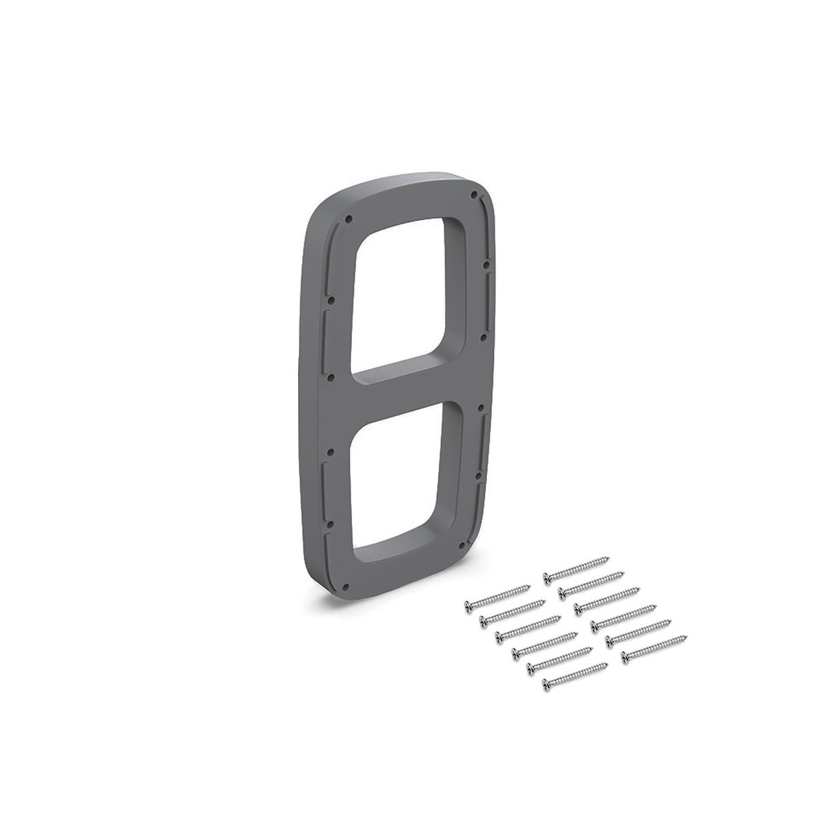 SEITENEINSÄTZE für Sling Side Shelf Hanger Side Panel Set für Sling Garderobenbügel, Kunststoff, Titankunststoff - Titanfarben, Kunststoff (14/5/26cm) - EMUCA