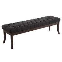 SITZBANK Cannes Stoff Dunkelgrau Dunkelbraun - Dunkelgrau, Textil (150/46/38cm) - DELUKE