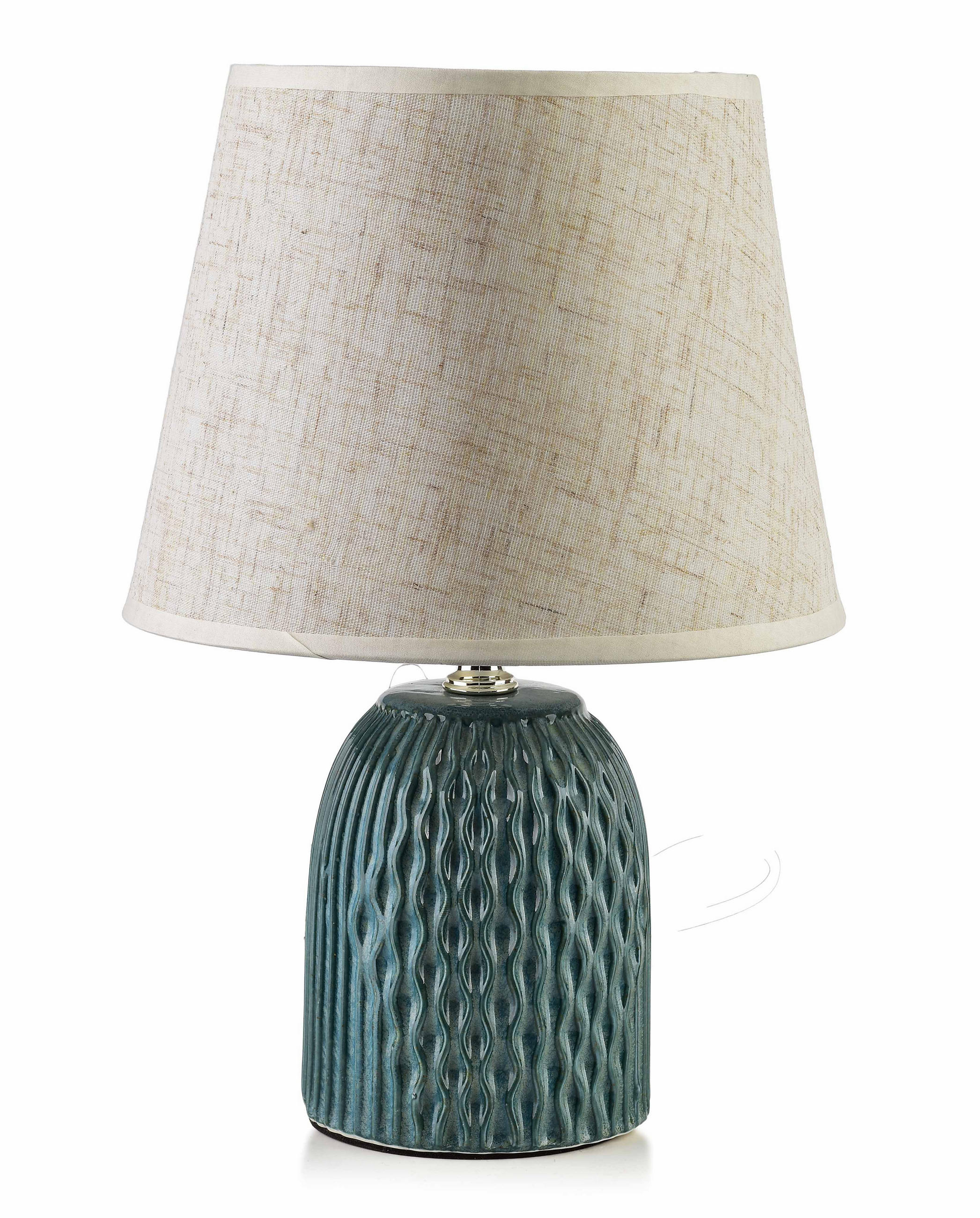 TISCHLAMPE Leti Blau 9.5/20/29 cm Keramik - Blau, Keramik (9.5/20/29cm) - Mondex