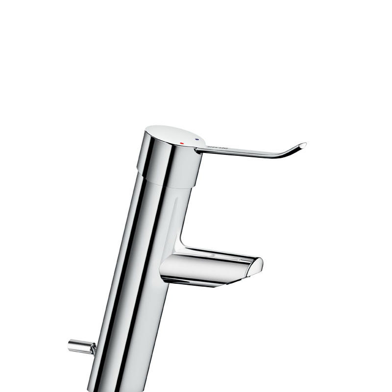 EINHEBEL-WASCHTISCHMISCHER H100 L110 mit Hygiene-Hebel - Chromfarben, Metall (22/9.5/30cm) - Delabie