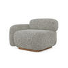 SOFAELEMENT Links Strukturstoff Stoff Beige - Beige/Braun, Holz/Textil (95/73/95cm) - Makamii