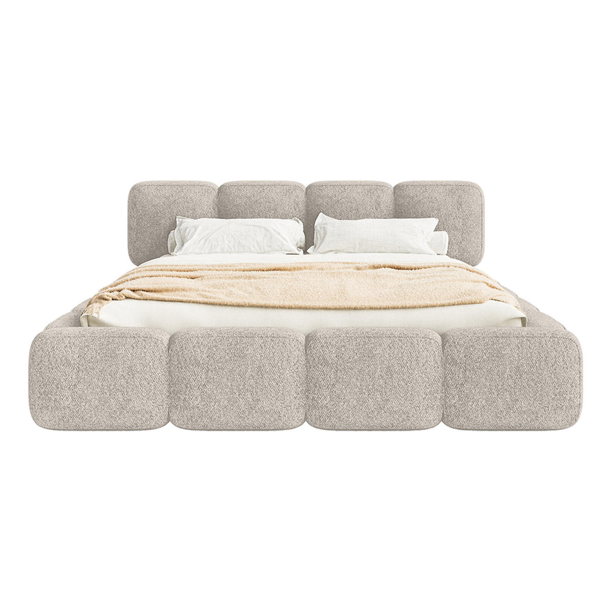 POLSTERBETT BALMONTE 140x200 cm, Beige - Beige, Textil (200/140cm) - Fedve