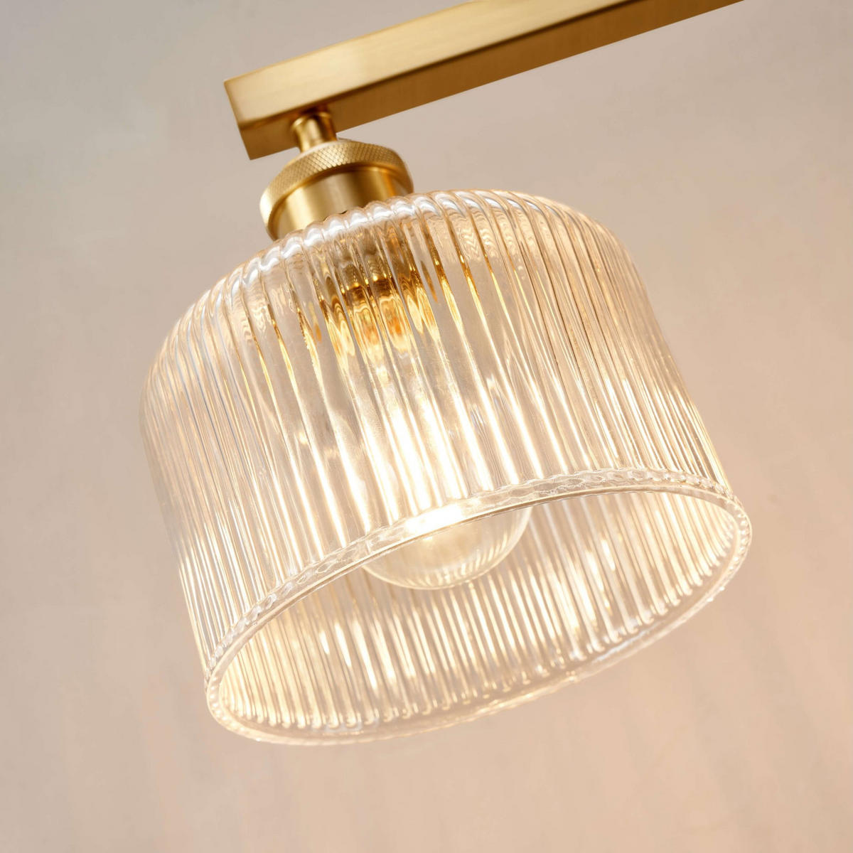 HÄNGELEUCHTE Auréline, Transparent und Messing, 75cm - Transparent, Glas (100/15/18.5cm) - KOSILUM