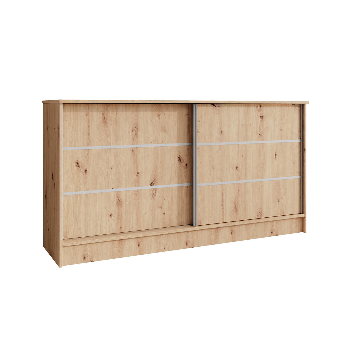 KOMMODE Mirela mit 2 Schiebetüren 160 cm, eiche Artisan - Eiche Artisan, Holzwerkstoff (161/85/43.5cm) - Beautysofa