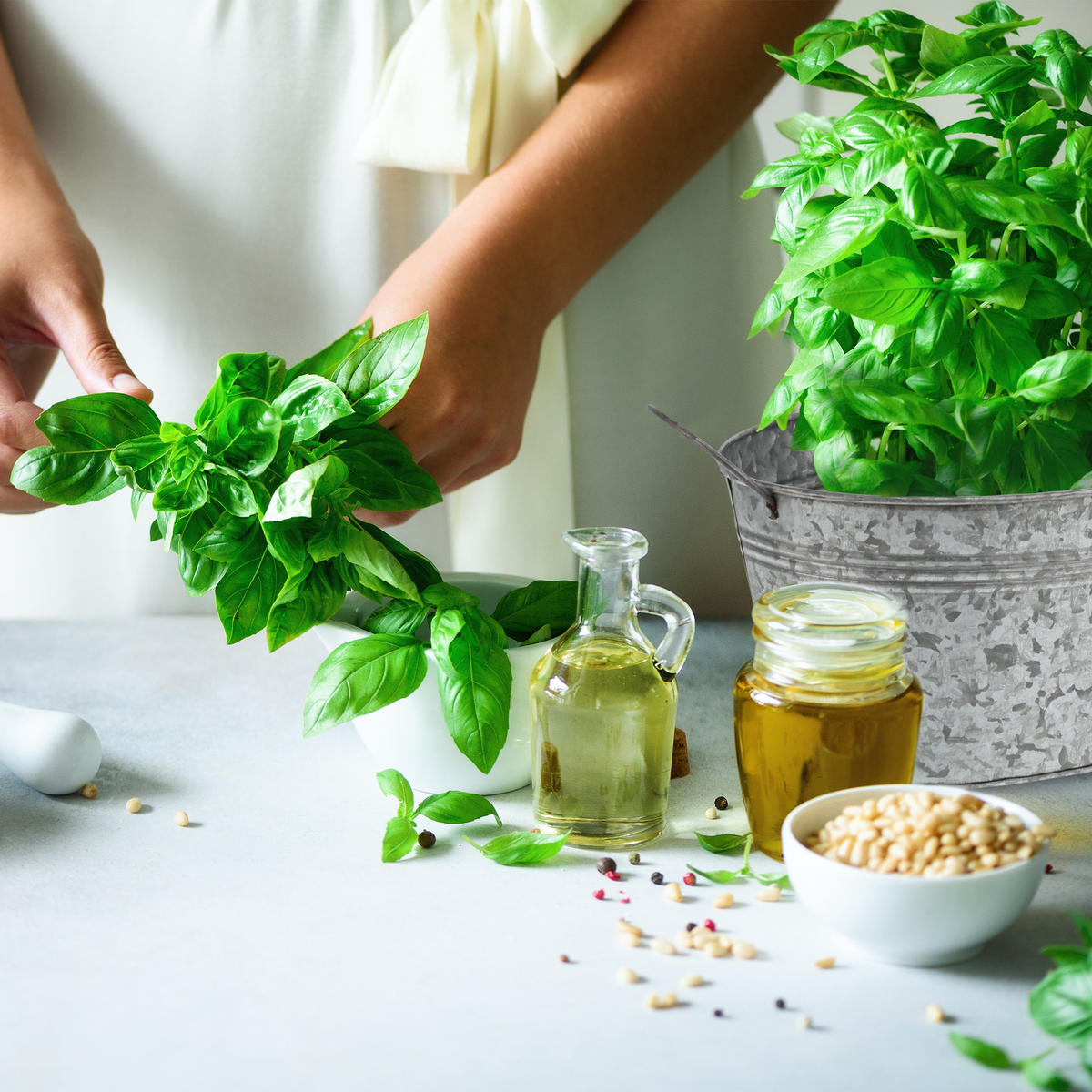 ZINKWANNE - Silberfarben, Metall (29/15.5/17.5cm) - Relaxdays