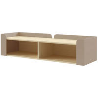 WANDREGAL Sorella mit 2 offenen Regalböden, 130 cm, Porcini + Eiche Mavelie - Eichefarben/Cappuccino, Holzwerkstoff (130/33/27cm) - Beautysofa