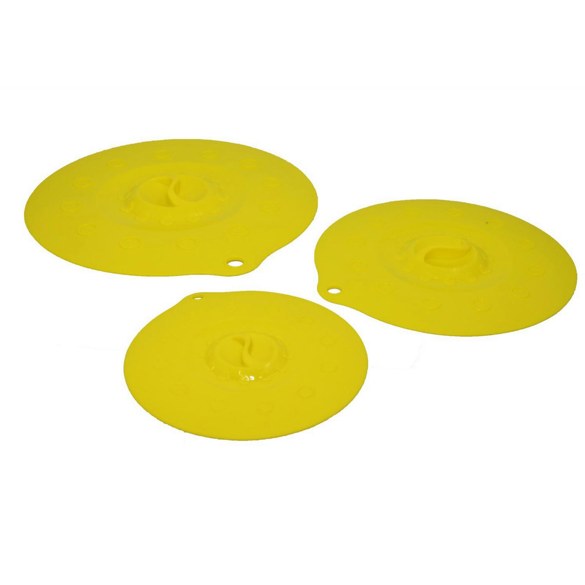 SILIKONDECKEL 18cm „FUNNY KITCHEN“ gelb - Gelb, Kunststoff (18cm) - Magu Cera