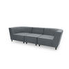 GARTENLOUNGE-SOFA 3-Sitzer Brandie 279x77x103 Outdoorbezug dunkelgrau - Grau, Kunststoff (279/77/103cm) - 58aufmkessel