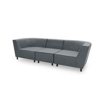 GARTENLOUNGE-SOFA 3-Sitzer Brandie 279x77x103 Outdoorbezug dunkelgrau - Grau, Kunststoff (279/77/103cm) - 58aufmkessel