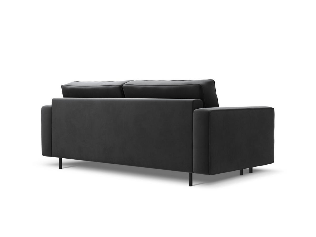 AUSKLAPPBARES-SOFA mit Bettkasten Caro aus Samt grau 3 Sitzplätze - Grau, Textil (97/93/236cm) - Micadoni