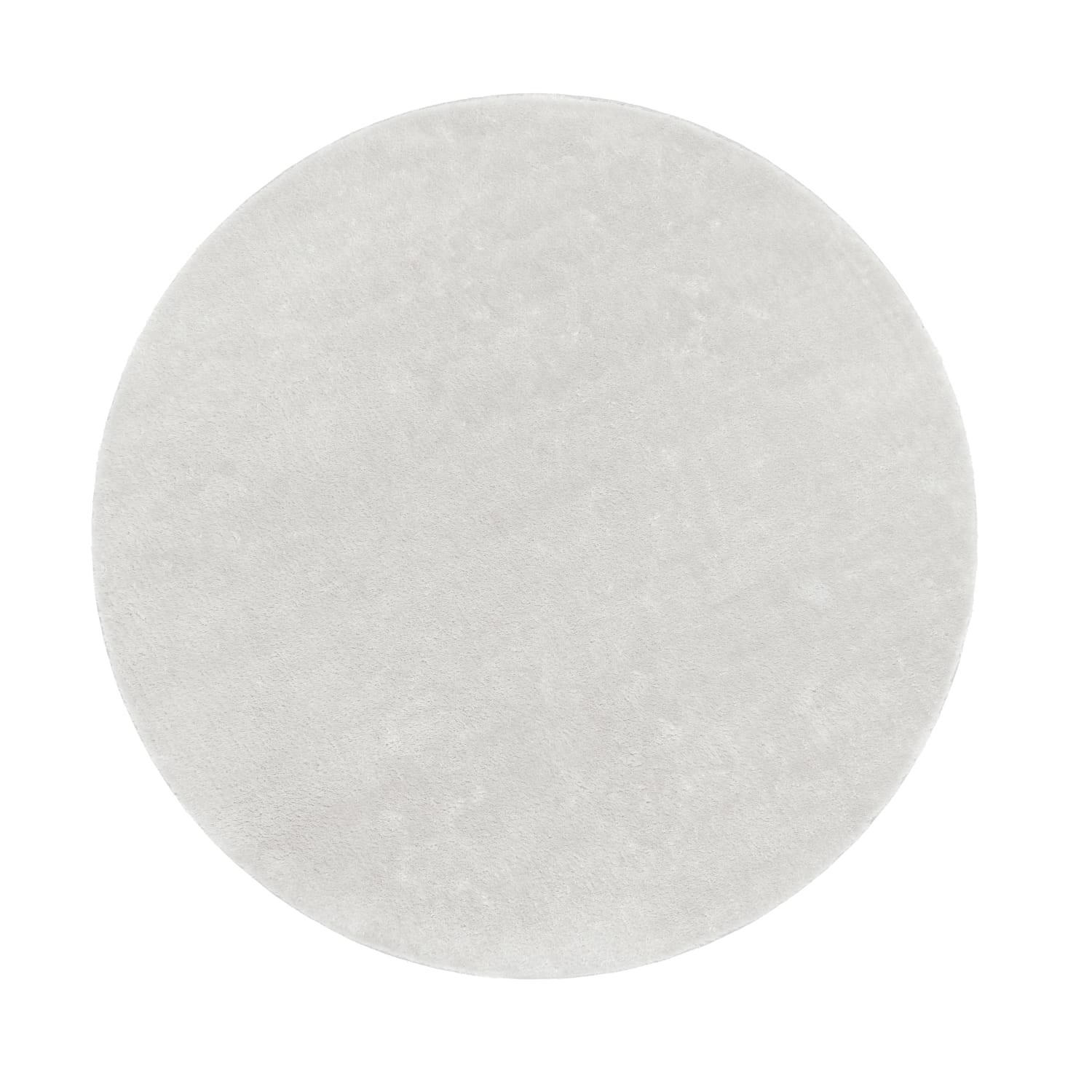 TEPPICH Kurzflor waschbar Unifarben Wohnzimmer schmutzabweisend Silber Rund 200D - Silberfarben, Textil (200/200cm) - KADIMA DESIGN