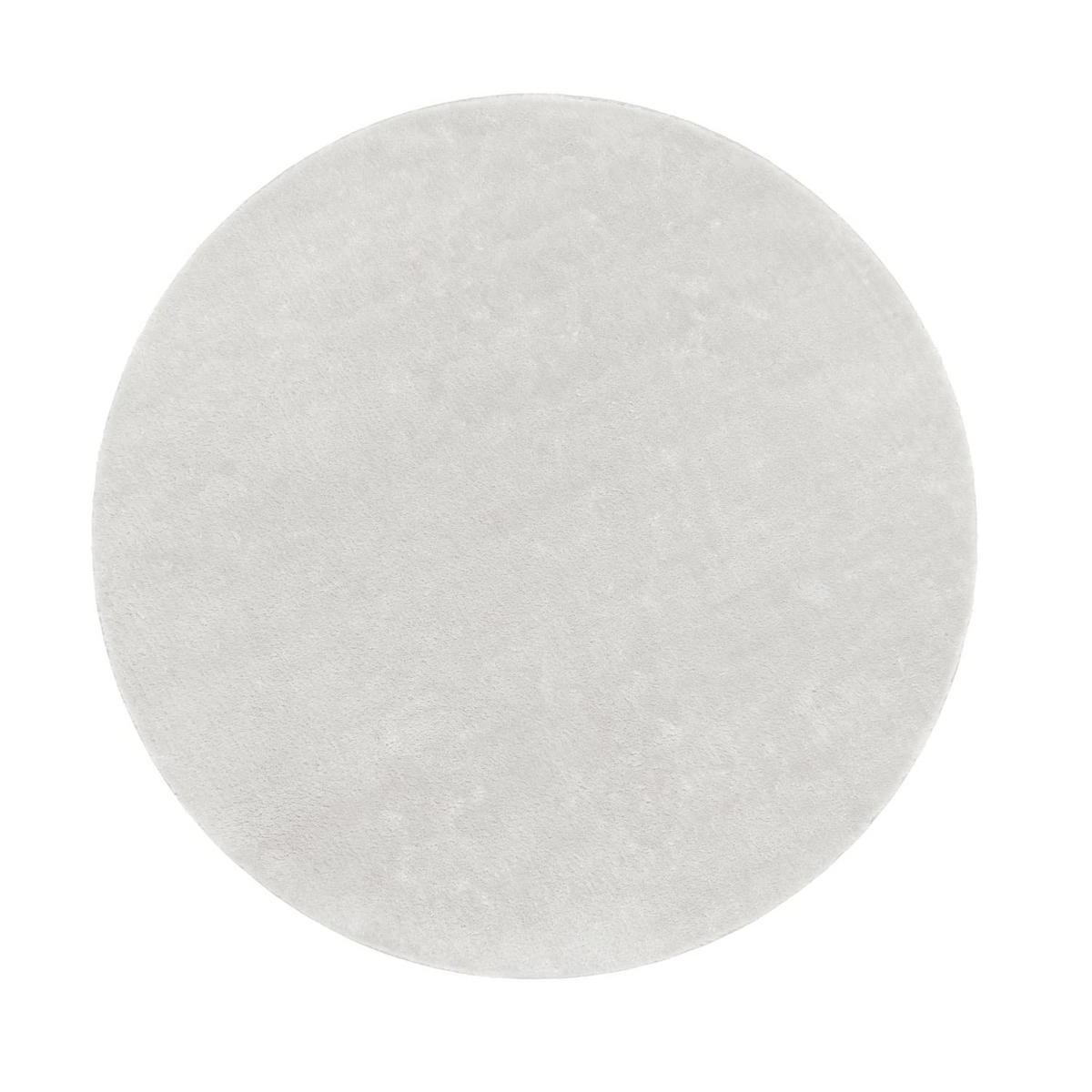 TEPPICH Kurzflor waschbar Unifarben Wohnzimmer schmutzabweisend Silber Rund 200D - Silberfarben, Textil (200/200cm) - KADIMA DESIGN