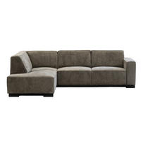 3,5-SITZER-ECKSOFA mit ecke auf der linke Seite aus Stoff, taupe - Taupe, Holz (274/205cm) - Giga Meubel