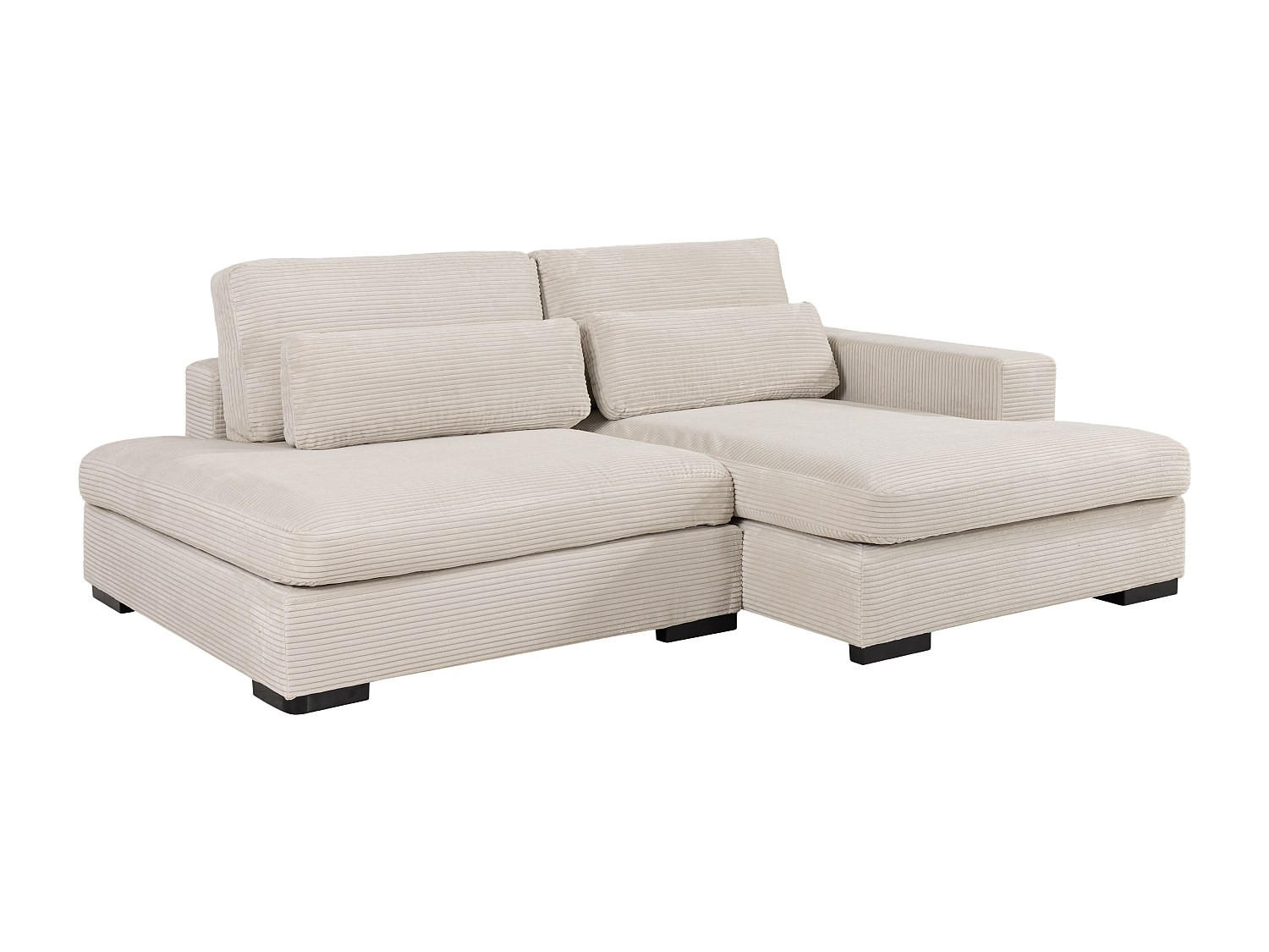 SCHLAFSOFA - 4 Personen-Sitzer - Samt - Beige - - Beige, Textil (223/80/158cm) - Vente-Unique