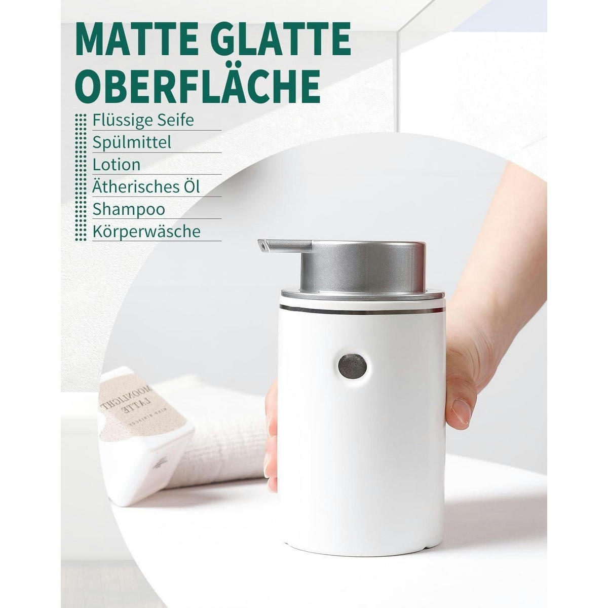 SEIFENSPENDER Keramik Weiß mit großem Pumpenkopf - Weiß, Keramik (7.9/14.1/7.9cm)