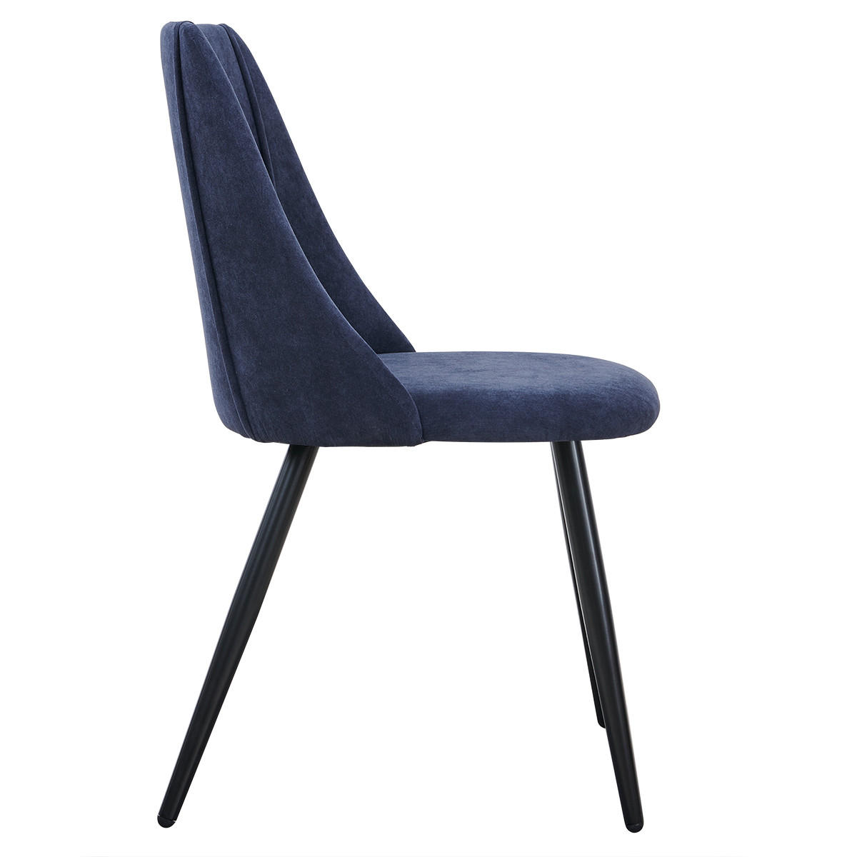 STUHL-SET 2 Stück in Stoff - Blau/Schwarz, Holzwerkstoff/Textil (56/83/55cm) - Urban Meuble