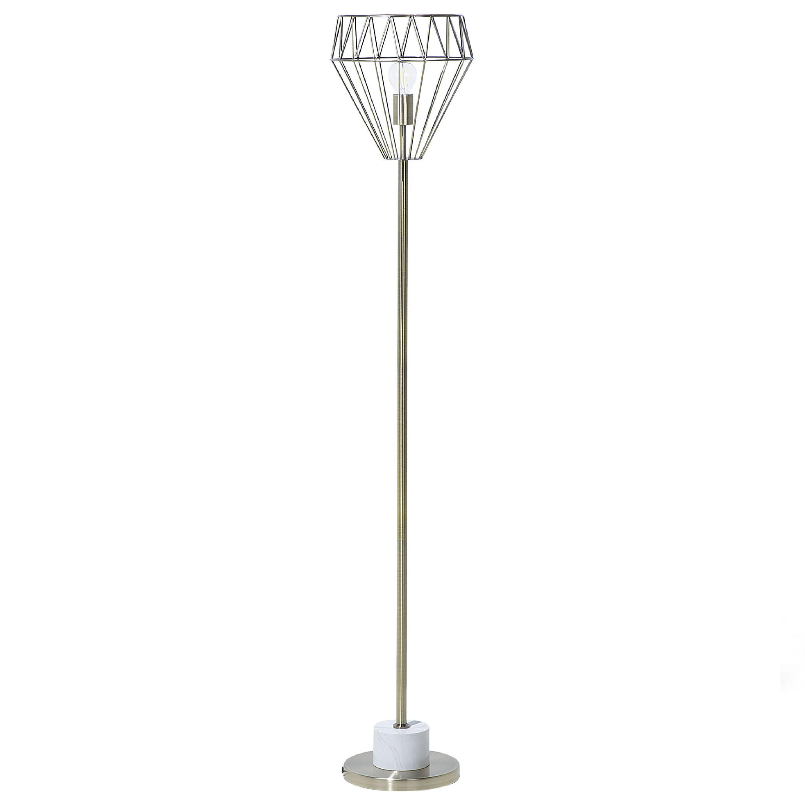 STEHLAMPE Mooni 30/30/160 cm - Messingfarben, Metall (30/30/160cm) - Beliani