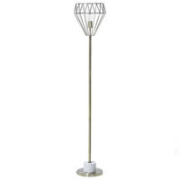STEHLAMPE Mooni 30/30/160 cm - Messingfarben, Metall (30/30/160cm) - Beliani