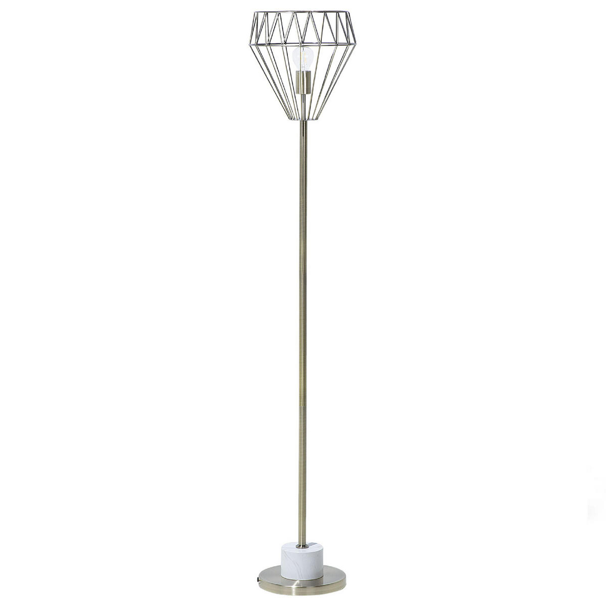 STEHLAMPE Mooni 30/30/160 cm - Messingfarben, Metall (30/30/160cm) - Beliani