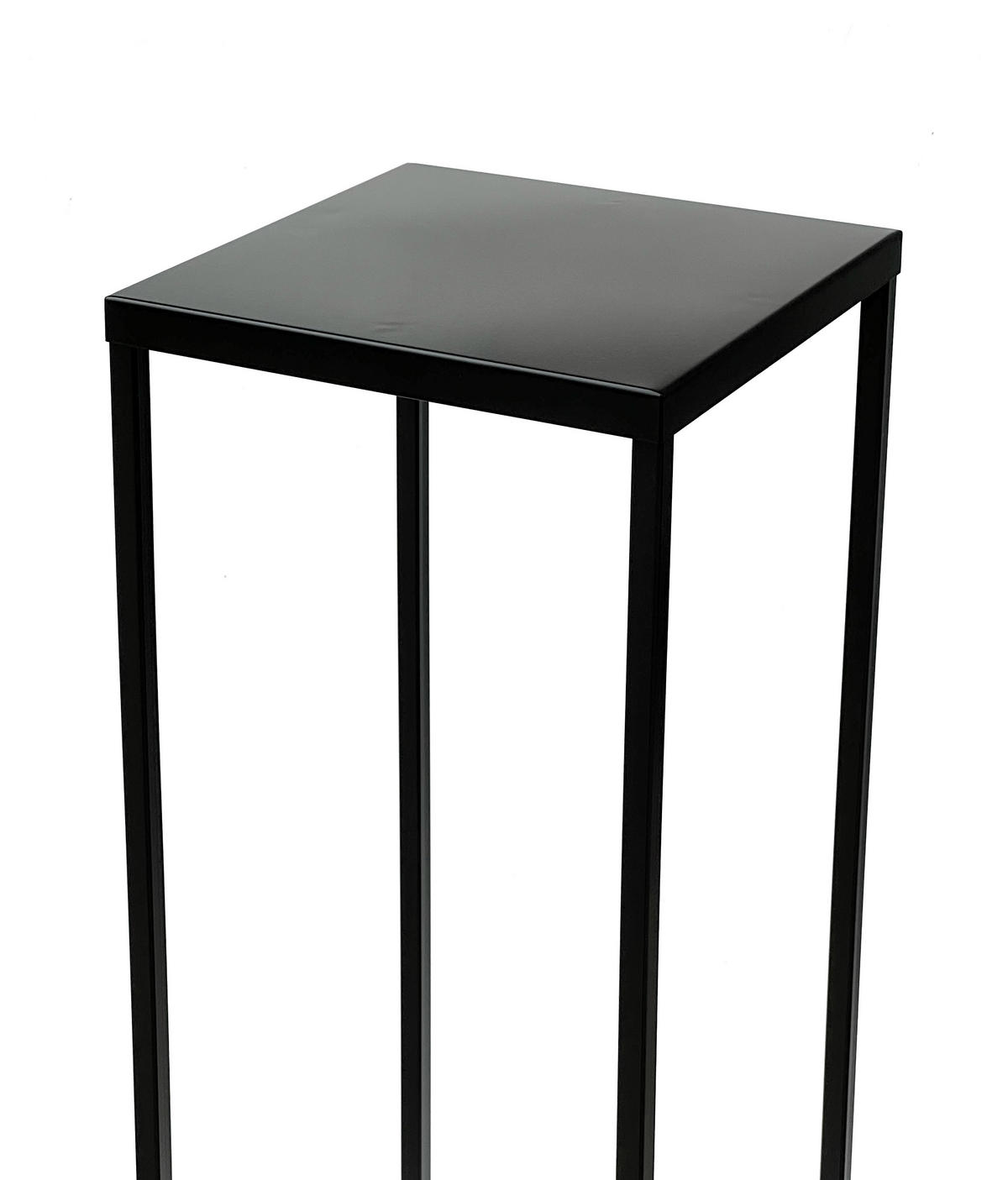 BLUMENHOCKER Metall Schwarz 100 cm Eckig FRA-006 - Schwarz, Metall (24/100/24cm) - DanDiBo