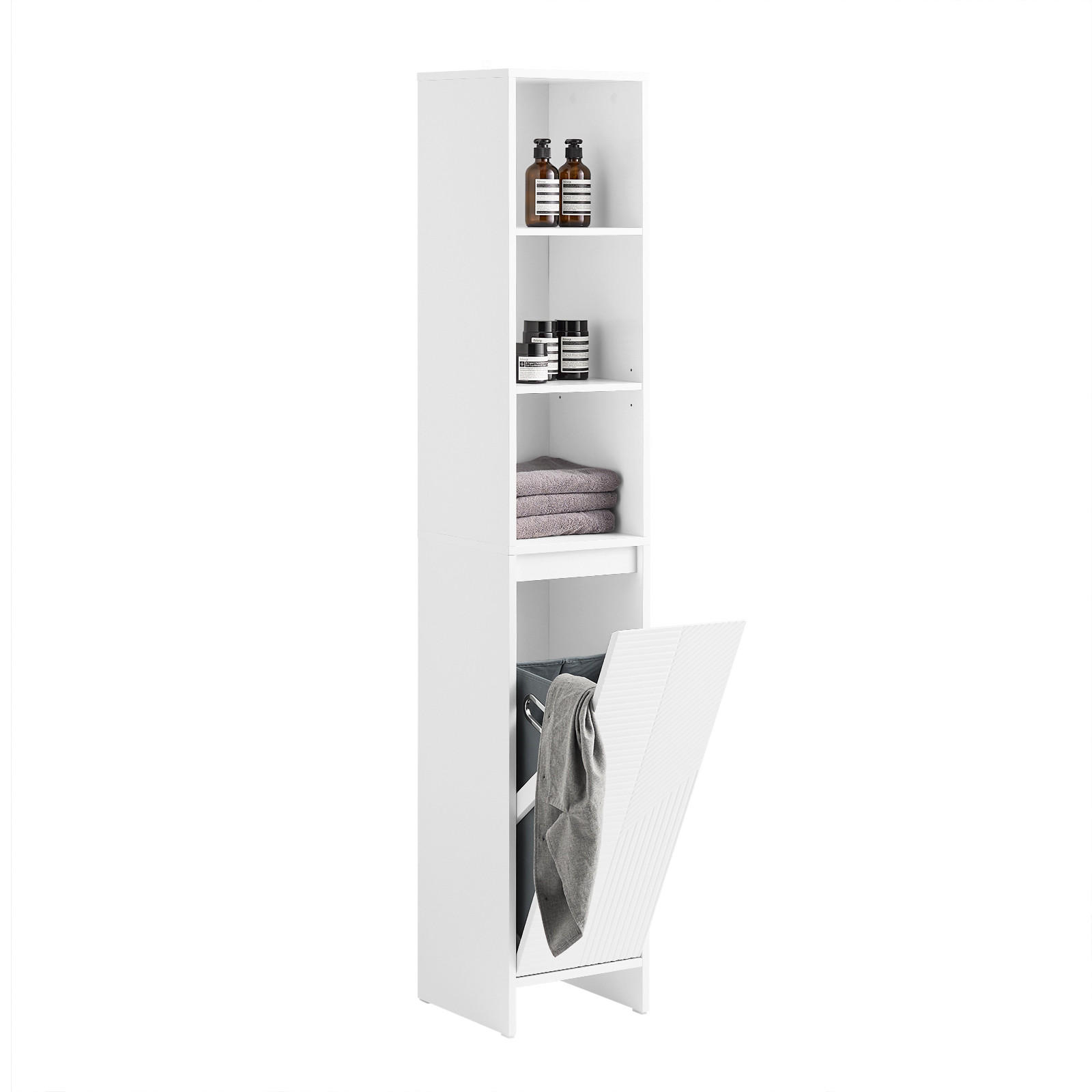 HOCHSCHRANK Weiß - Weiß, Holzwerkstoff (30/170/30cm) - SoBuy