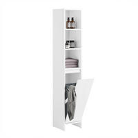 HOCHSCHRANK Weiß - Weiß, Holzwerkstoff (30/170/30cm) - SoBuy