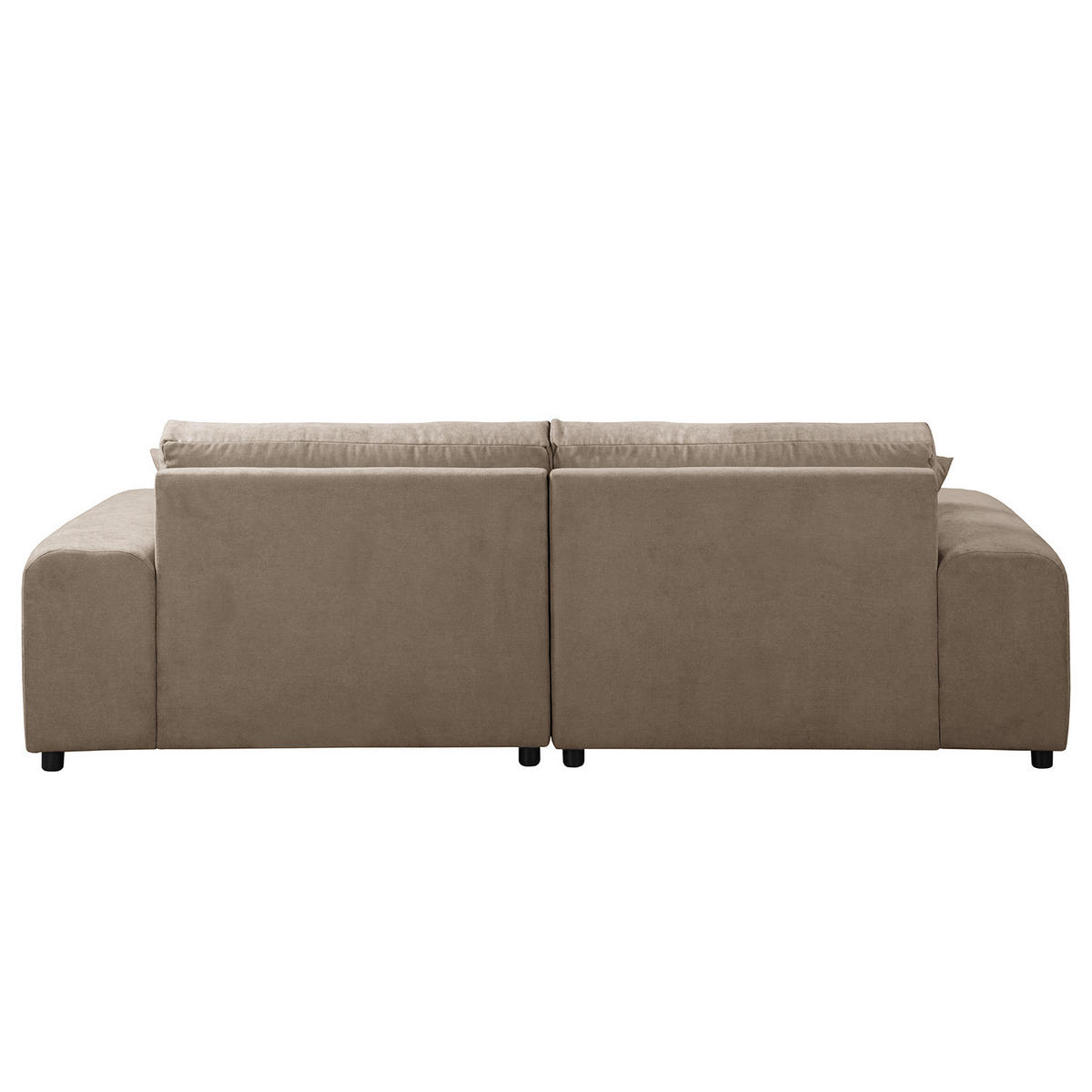 BIGSOFA - Schwarz/Cappuccino, Kunststoff/Textil (237/79/144cm) - home24