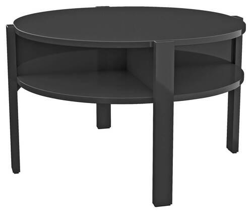 COUCHTISCH 74,4/74,4/45,5 cm rund Schwarz  - Schwarz, Design, Holzwerkstoff (74,4/74,4/45,5cm) - Carryhome