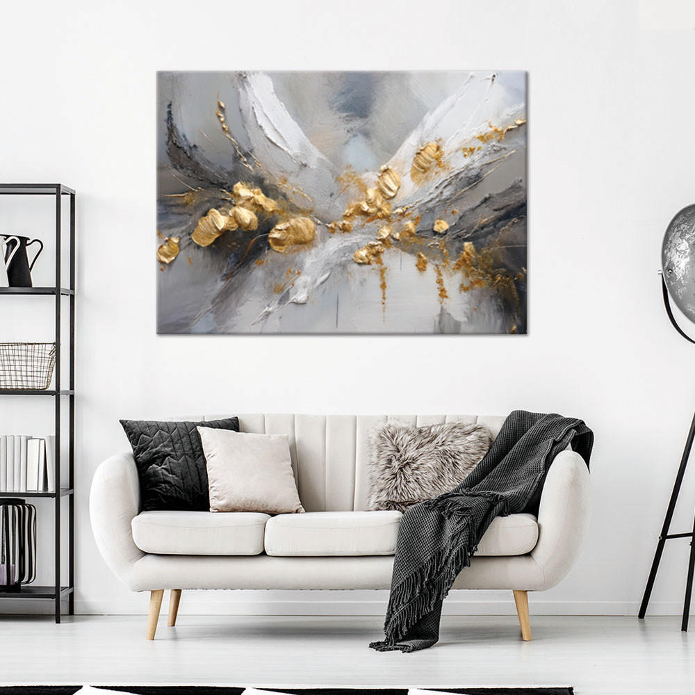 WANDBILD gold glamour abstraktion - Goldfarben, Textil (60/40cm) - Feeby