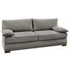 DAUER-SCHLAFSOFA Federkern Topper Bettkasten B201/T110/H88 cm, Liegefläche 160x200 cm, Feincord Hellgrau / 15152 - Wildeiche/Hellgrau, Holz/Textil (201/88/110cm) - luma-home