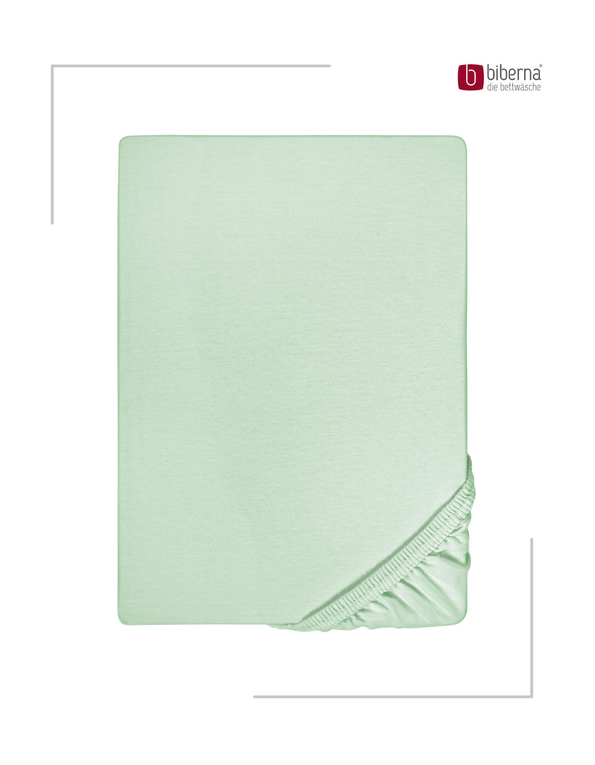 SPANNBETTTUCH Premium Jersey mint, 140x200 cm - 160x200 cm - Mintgrün, Textil (160/200cm) - biberna
