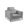 SESSEL Chenille Stoff Grau - Hellgrau/Schwarz, Holzwerkstoff/Textil (93/88/105cm) - Makamii