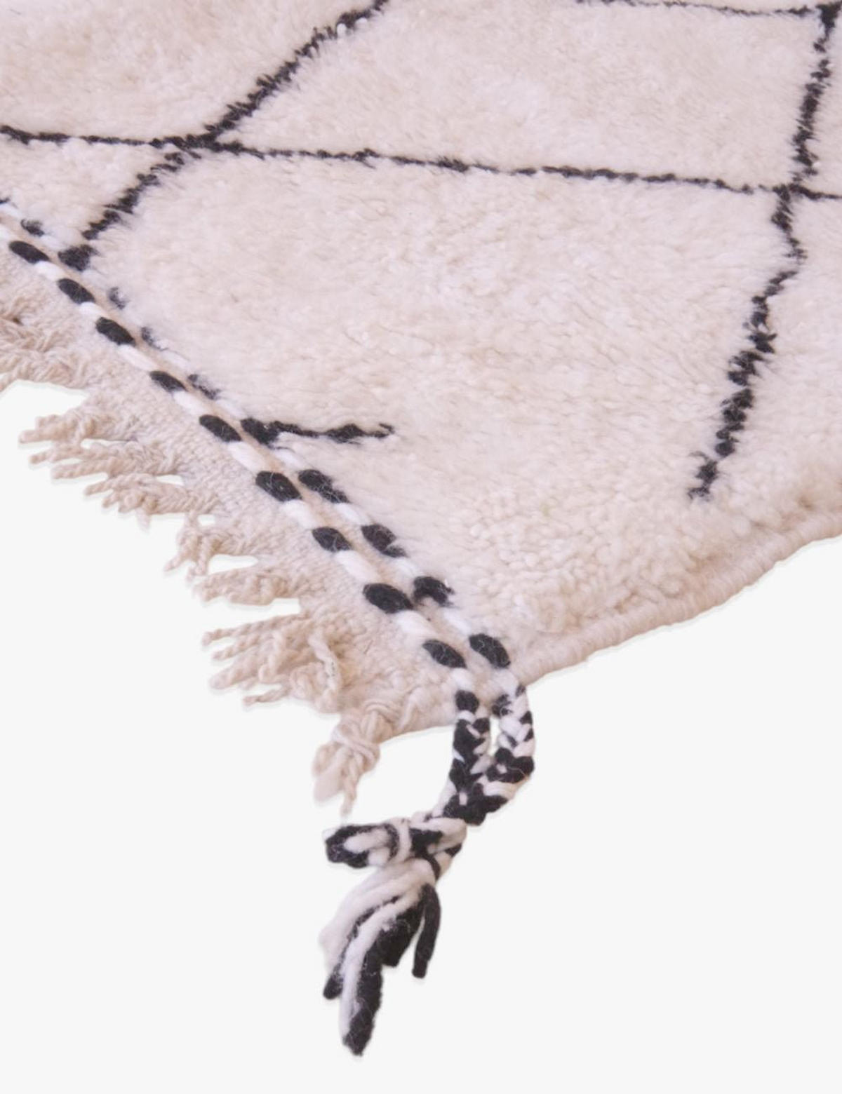 BERBERTEPPICH handgewebt Marokko 133x 181 cm - Weiß, Naturmaterialien (133/181cm) - AFK Living