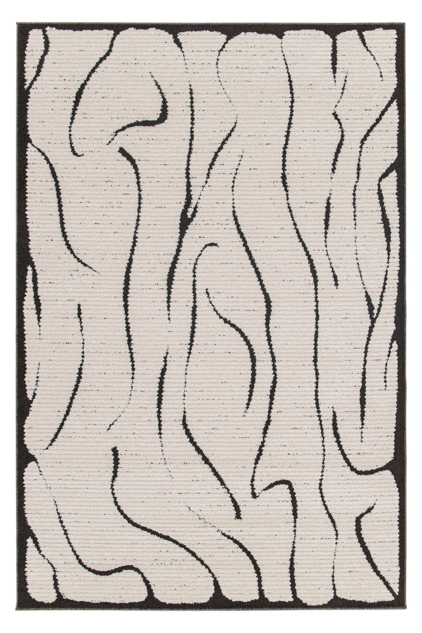 TEPPICH ultrafein mit Skulptureffekt schwarz - Schwarz, Textil (160/230cm) - AFK Living