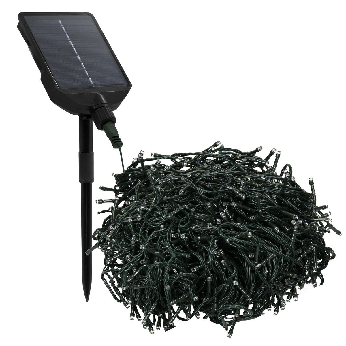 SOLAR LICHTERKETTE Aussen 16m 800LED Warmweiß 13 Modi Timer Wasserfest - Grün, Kunststoff (1900cm) - ECD-Germany