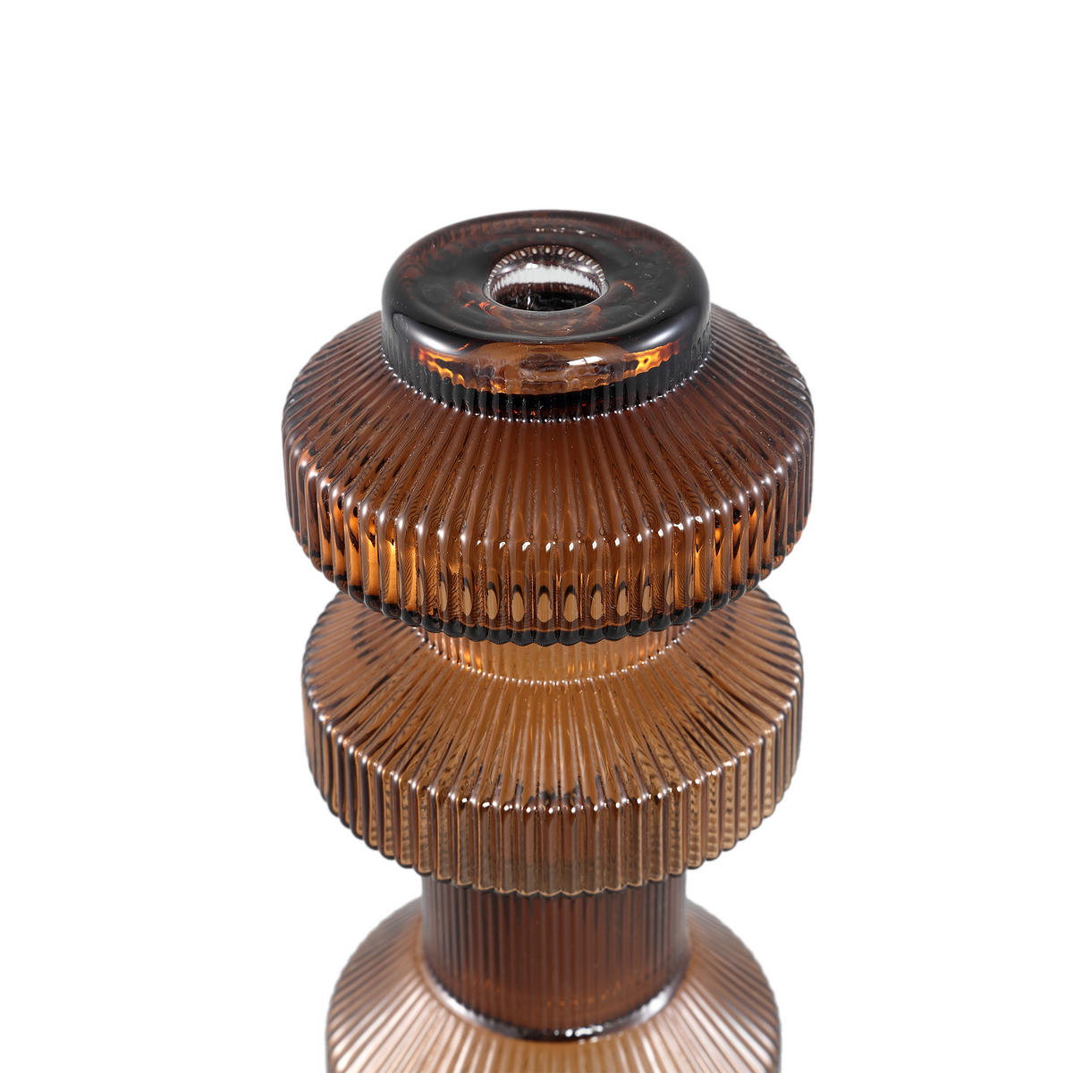 KERZENHALTER Galinda Braun 13/13/49cm - Braun, Glas (13/49/13cm) - PTMD Collection