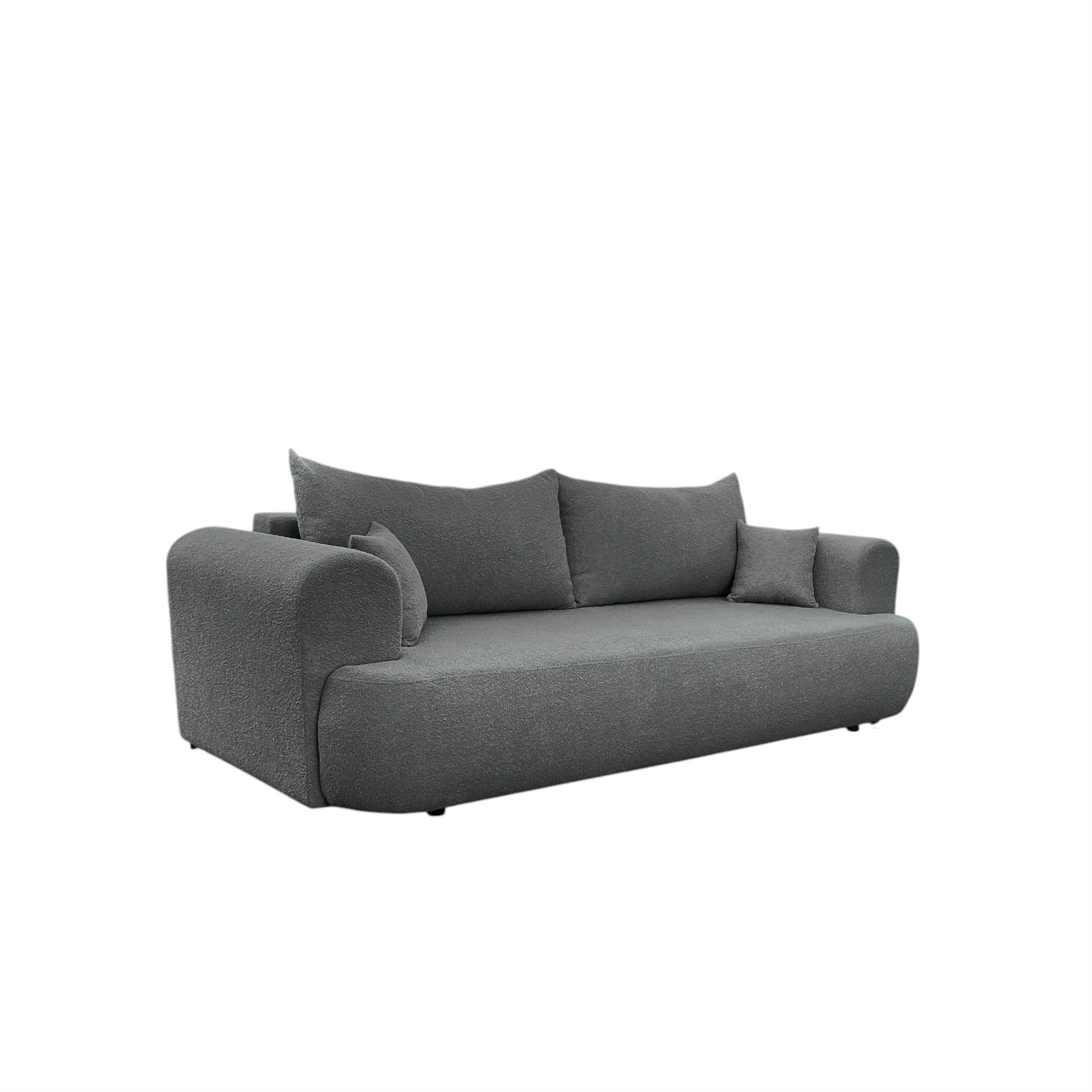 Fun Möbel Schlafsofa Dunkelgrau 240x78x110 cm