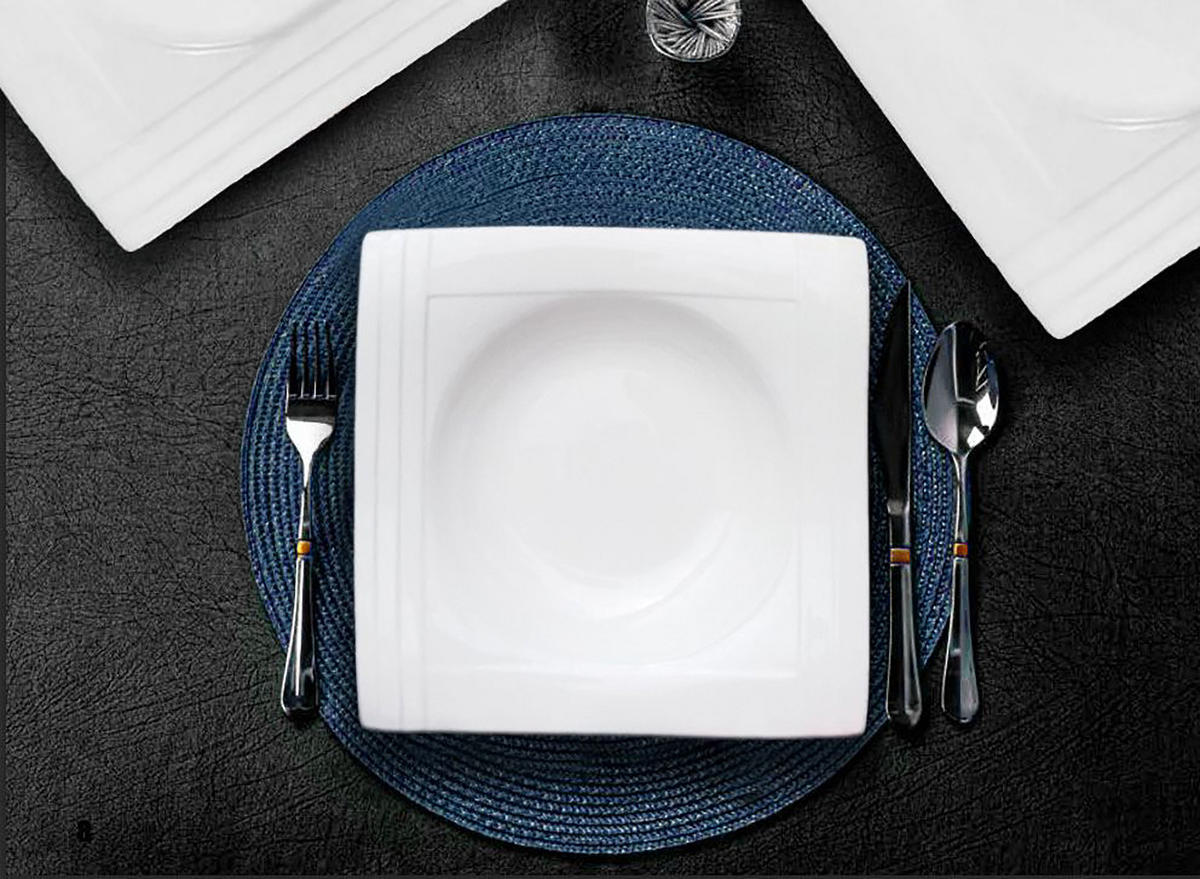 KOMBISERVICE 72-teilig Seline für 12 Personen - Weiß, Keramik (50/30/30cm) - TULLIP