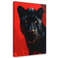 LEINWANDBILD Tiere 60x90cm - Rot, Textil (60/90cm) - Feeby