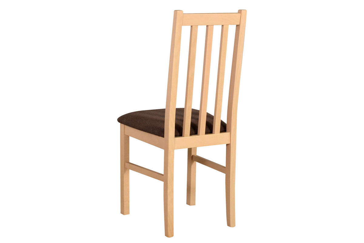 STUHL 2er Set BOS 10, sonoma - Braun/Sonoma Eiche, Holz (43/94/40cm) - Leaf Design