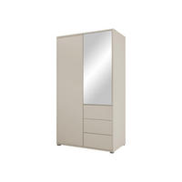 KLEIDERSCHRANK Gesita 2D3SZ - Kaschmir/Silberfarben, Holzwerkstoff/Kunststoff (100/178/59cm) - MIRJAN24