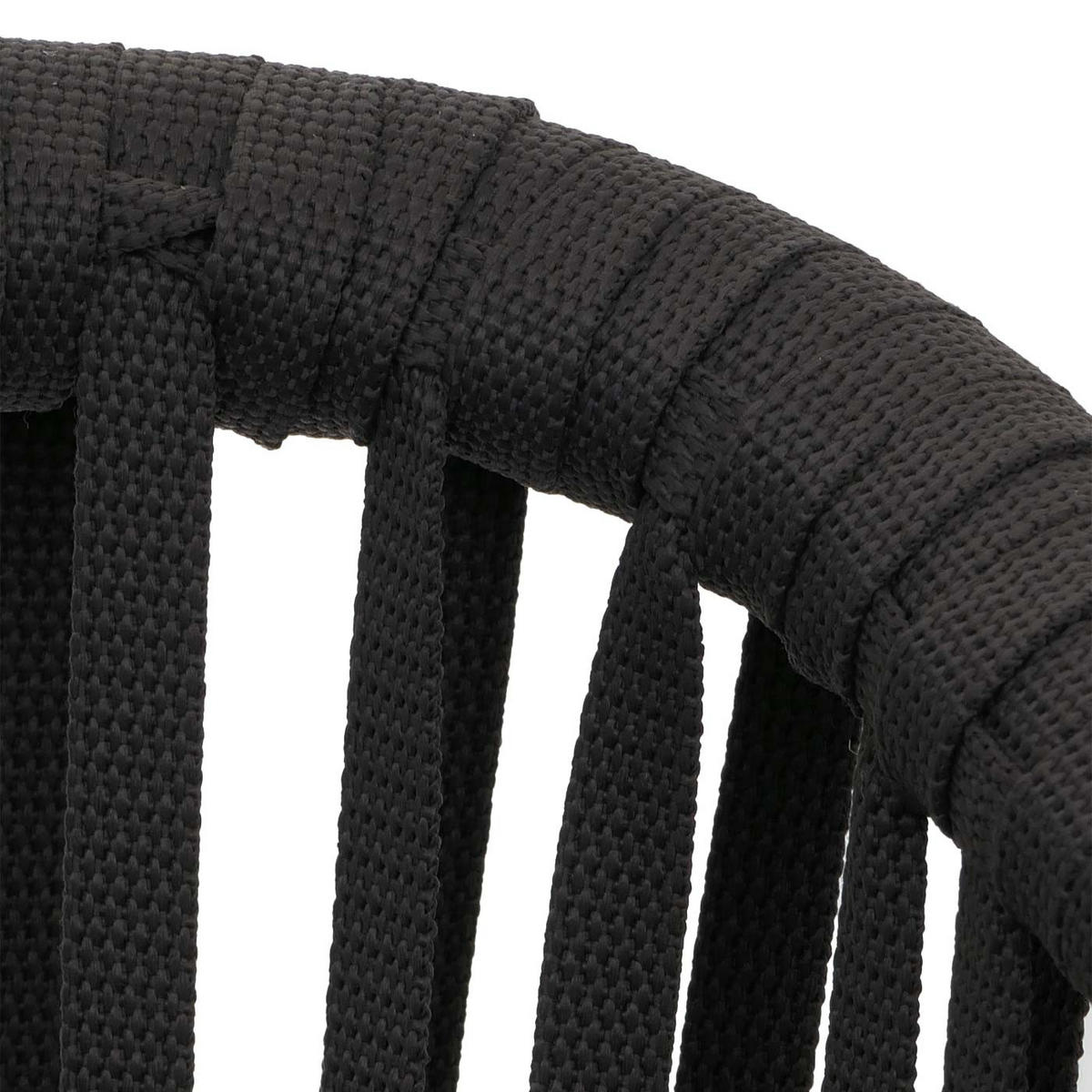 GARTENSTUHL 2er-Set 75x55x55cm wetterfest Aluminium Seilgeflecht Rope Anthrazit - Anthrazit, Metall (55/75/55cm) - PROREGAL