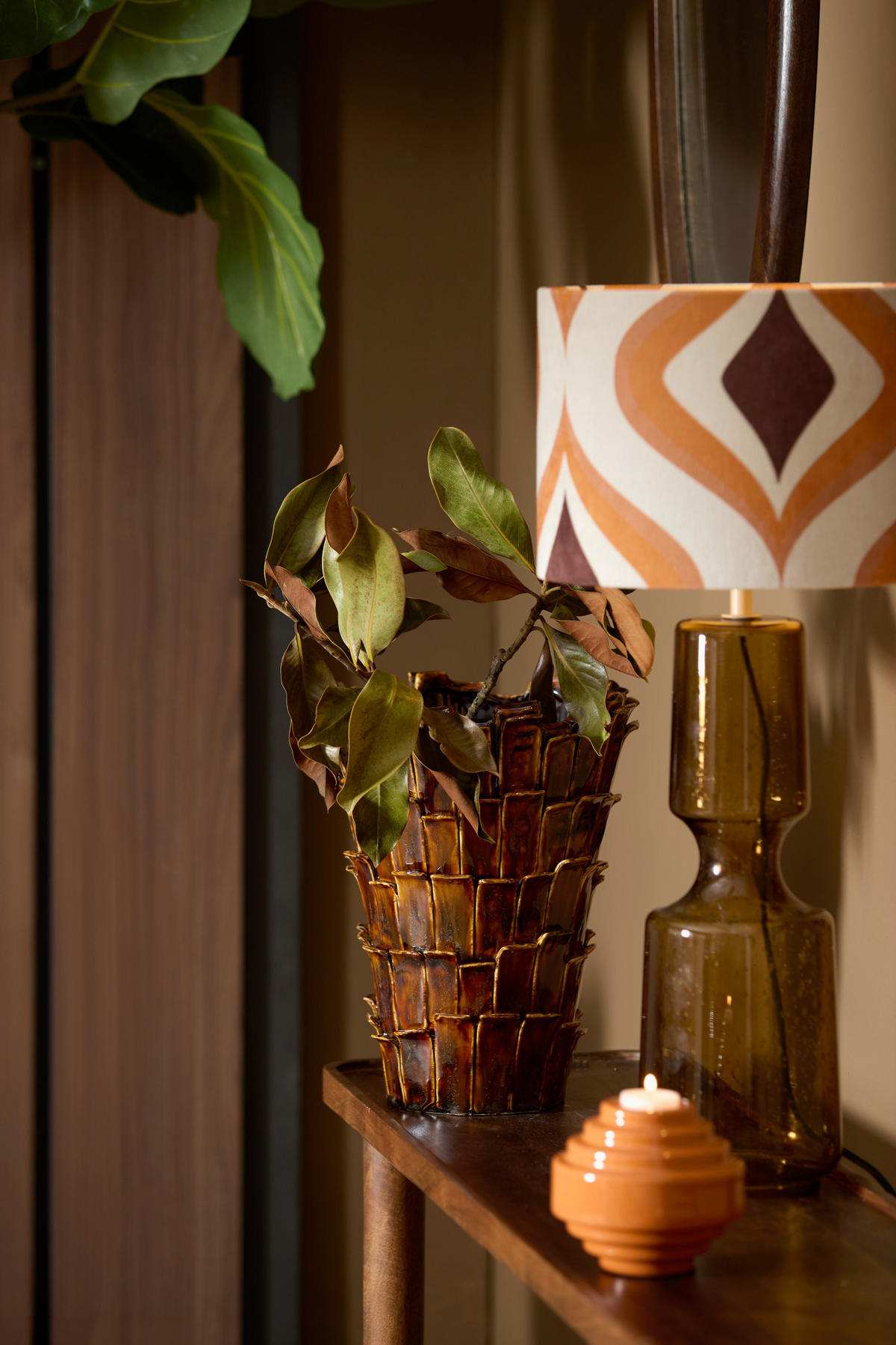 VASE Banya Braun Ø27,5/34 cm - Braun, Keramik (34cm) - Light & Living