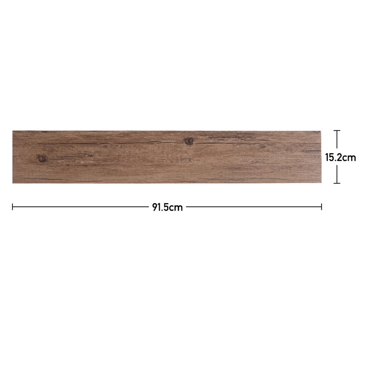 VINYLBODEN 5m²/36-TLG. selbstklebend PVC - Dunkelbraun, Kunststoff (0.2/91.5/15.2cm) - Livingandhome
