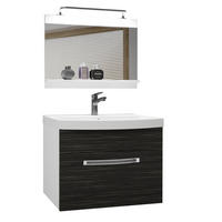BADMÖBEL Badezimmer Königliches Ebenholz, Matt - Braun, Holz (60/51/40cm) - B BELINI GROUP