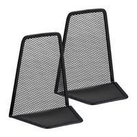 2XKNIHOVÁ podpora - čierna, kov (12.5/14.5/9cm) - Relaxdays