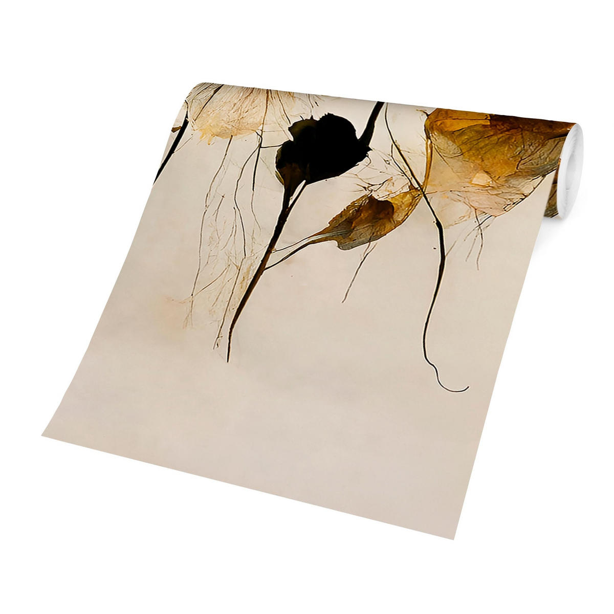 FOTOTAPETE Warme Blüten 432/290 cm - Eichefarben, Papier (432/290cm) - Bilderwelten