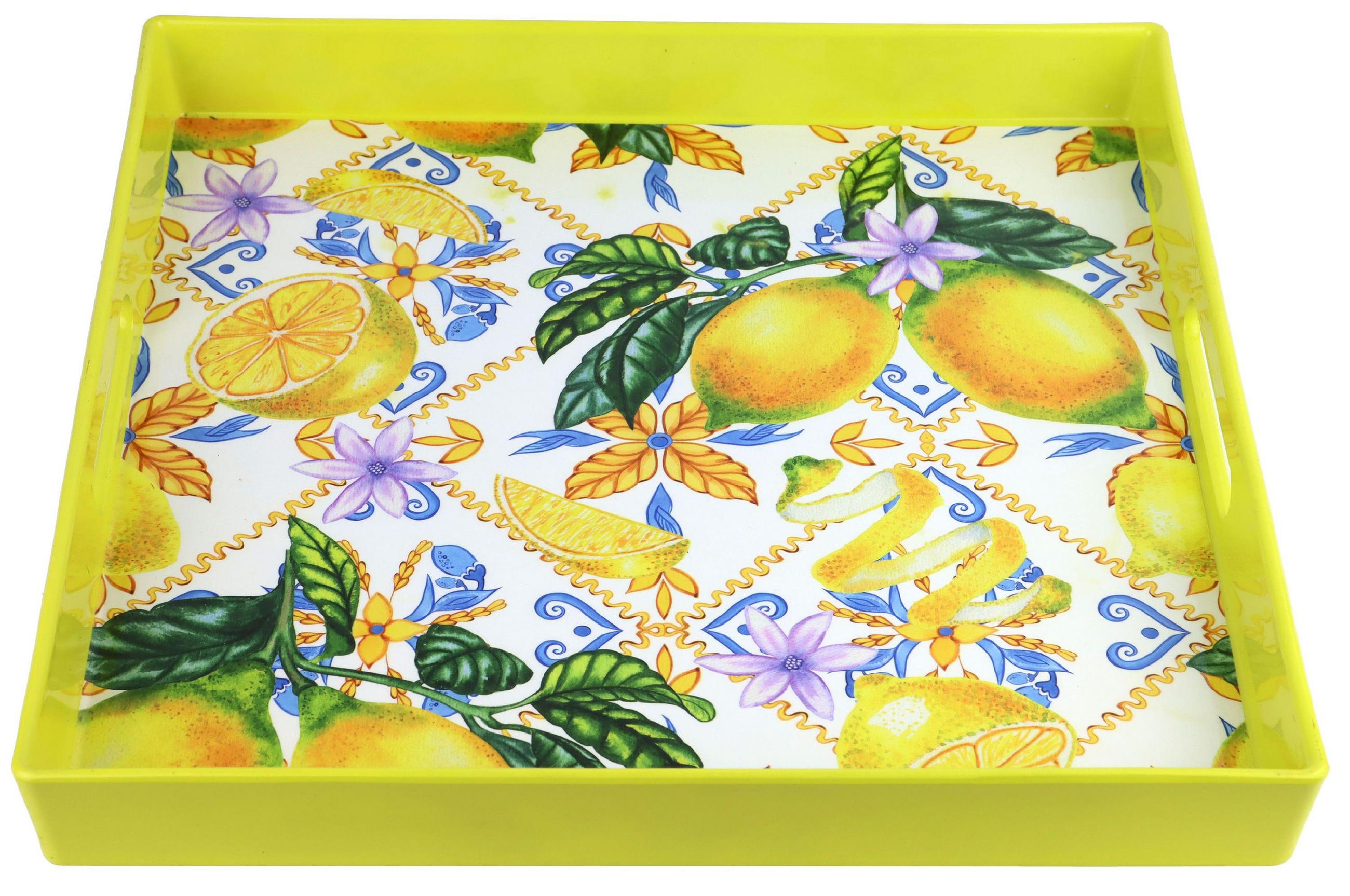 TABLETT Lucky Lemon gelb Zitronenmotiv - Gelb, Kunststoff (4.5cm) - FURNARO
